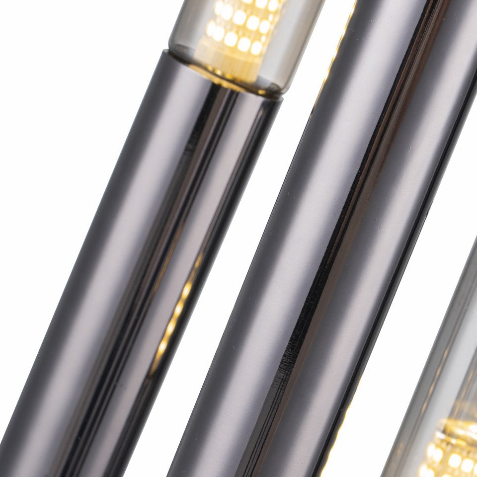 Lampara De Mesa Moderna Con Tres Bombillas G9 Negro