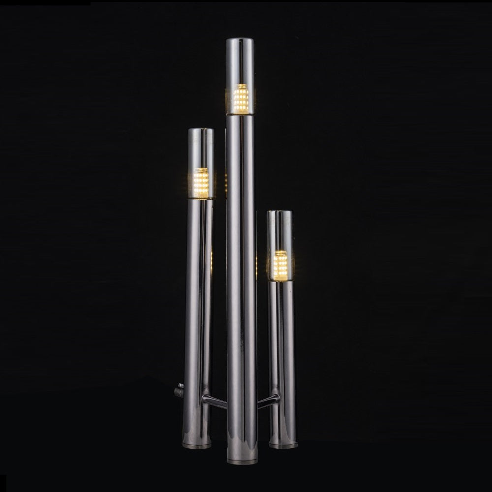 Lampara De Mesa Moderna Con Tres Bombillas G9 Negro