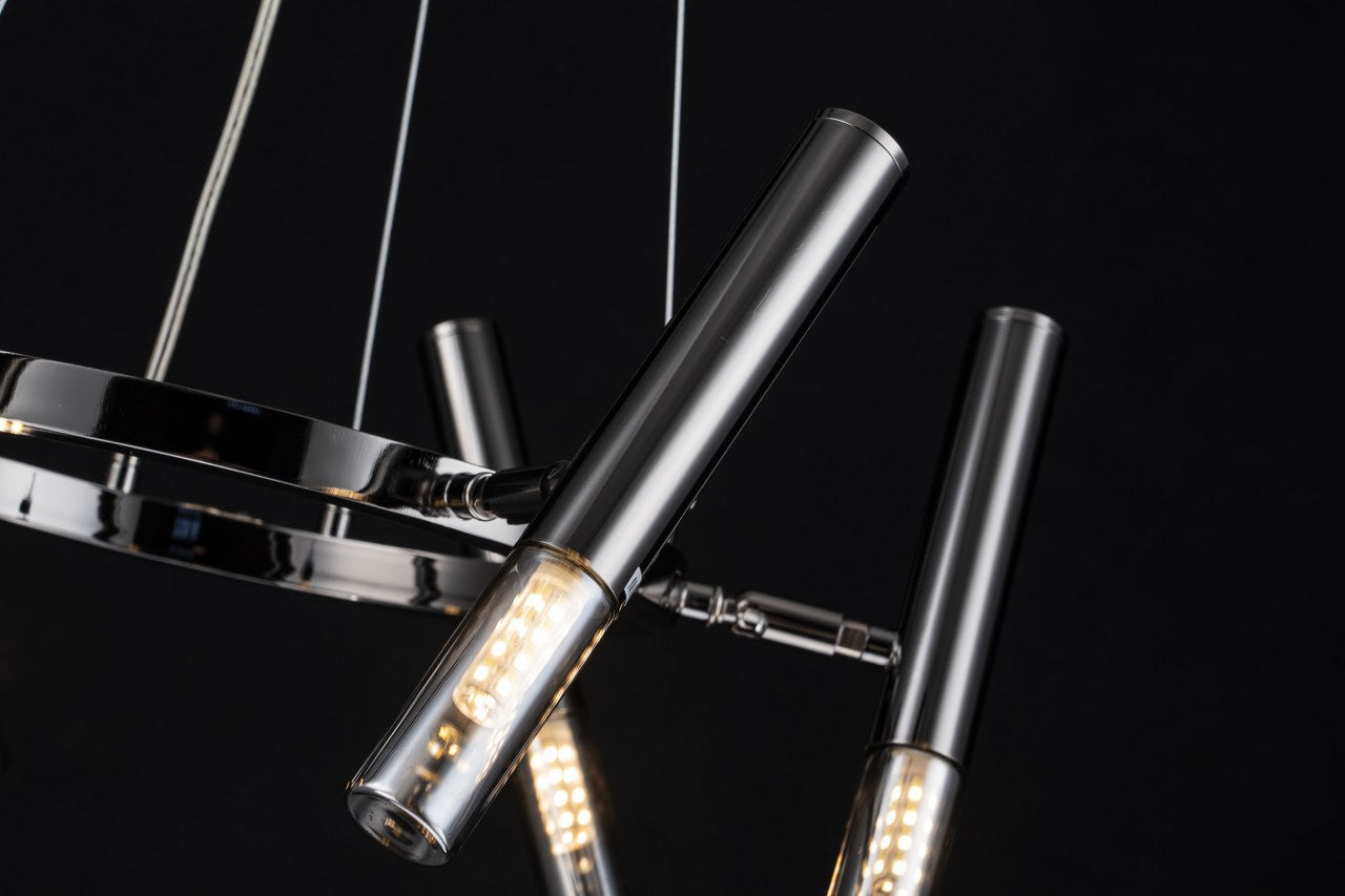 Lampara Colgante Bombilla G9 Moderna Negro