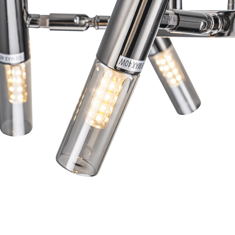 Lampara Colgante Bombilla G9 Moderna Negro