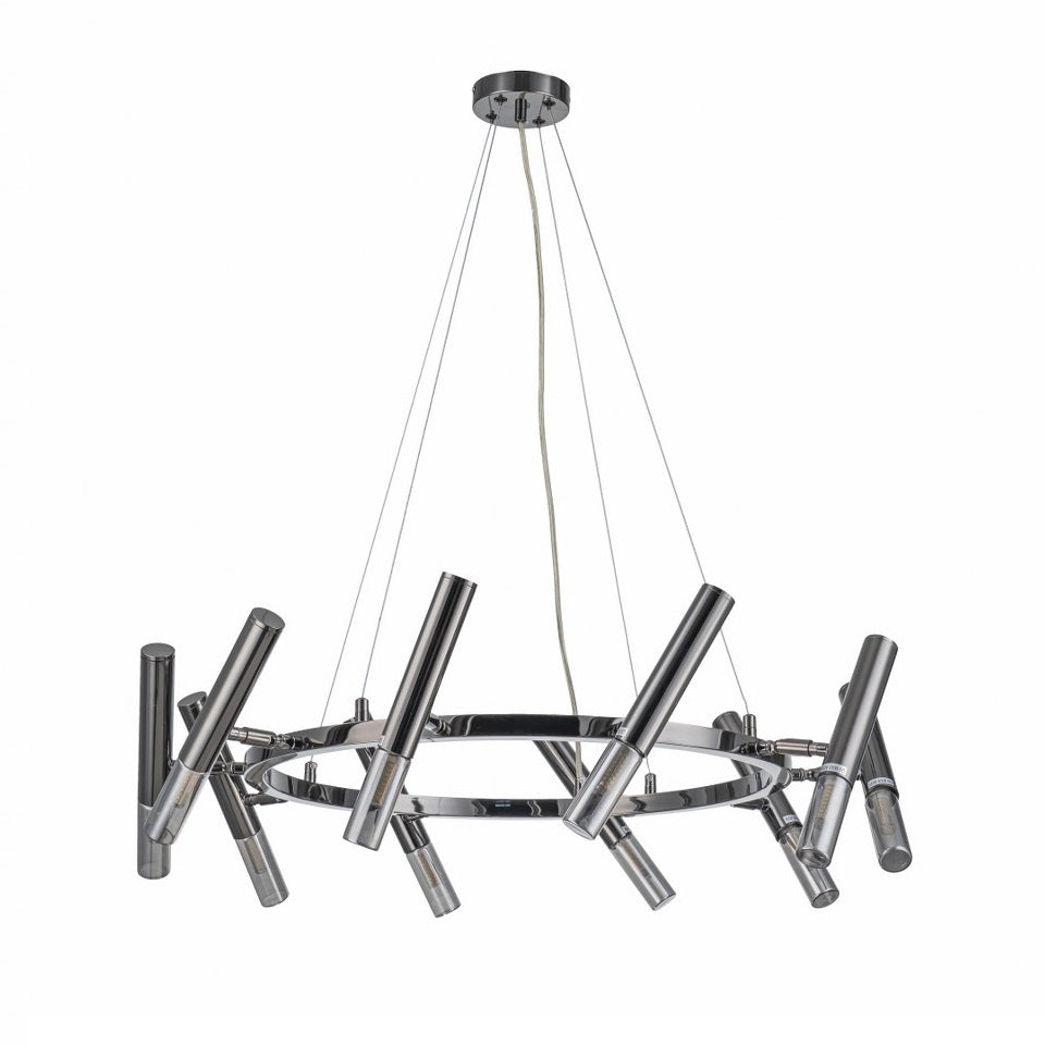 Lampara Colgante Moderna 9 Bombillas G9 Negro