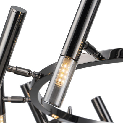 Lampara Colgante Moderna 9 Bombillas G9 Negro