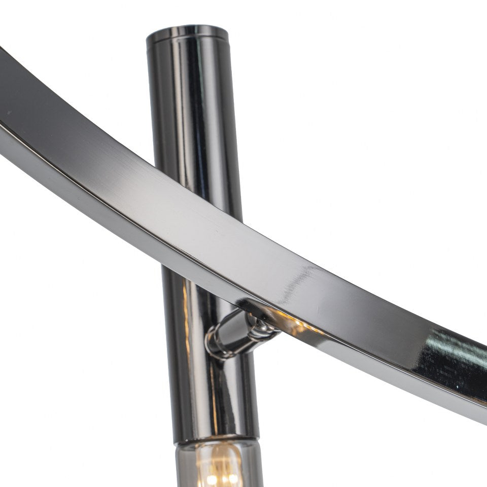 Lampara Colgante Moderna 9 Bombillas G9 Negro