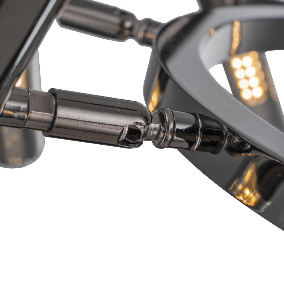 Lampara Colgante Moderna 9 Bombillas G9 Negro