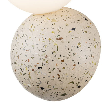 Aplique De Pared de Concreto Con Bola De Vidrio Beige