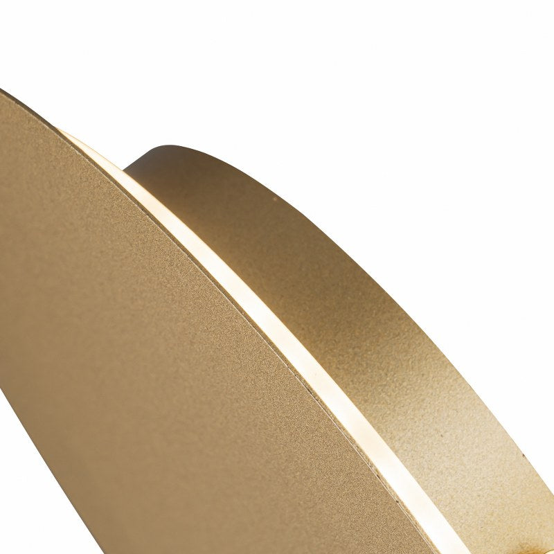 Aplique De Pared Decorativo Con Led Dorado