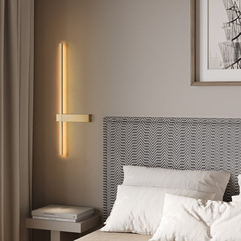 Aplique de pared con led integrado Dorado