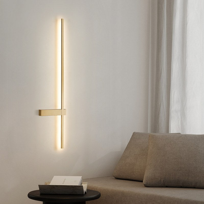 Aplique Interior Led Moderno Minimalista Dorado