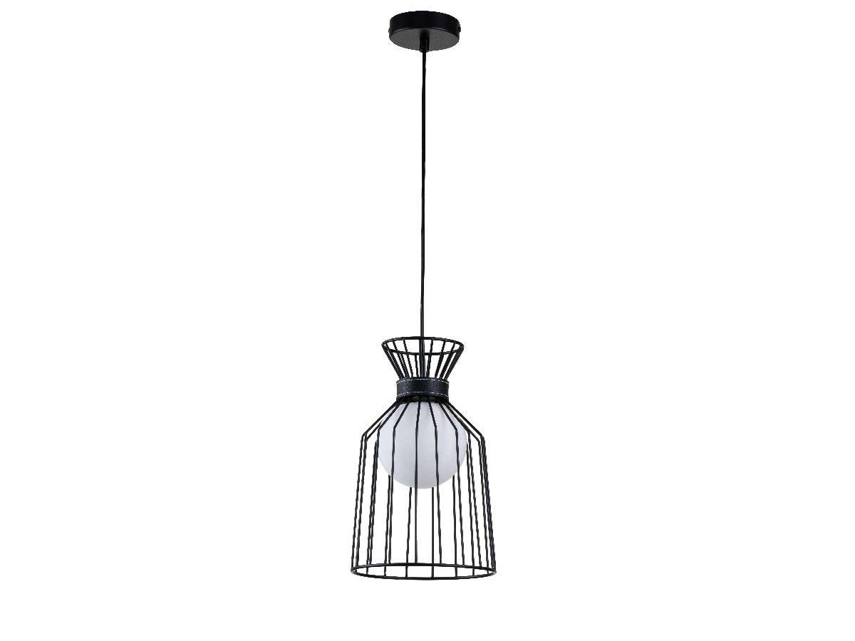 Lámpara colgante tipo jaula negro bombilla G9 BALDI LP594-1P