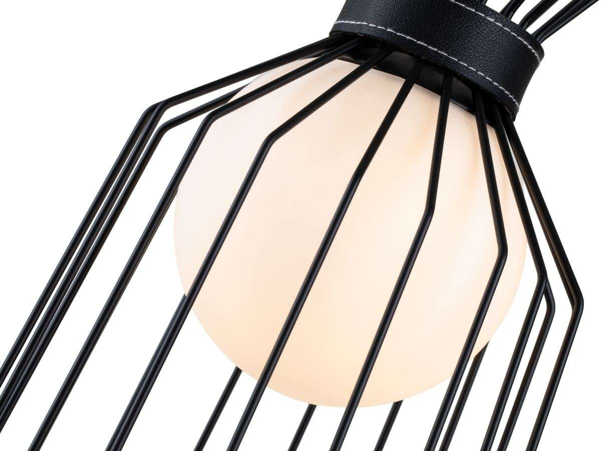 Lámpara colgante tipo jaula negro bombilla G9 BALDI LP594-1P