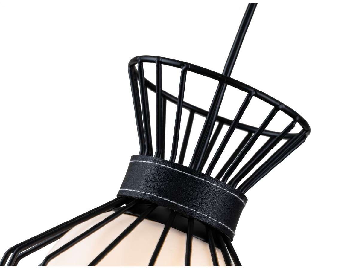 Lámpara colgante tipo jaula negro bombilla G9 BALDI LP594-1P