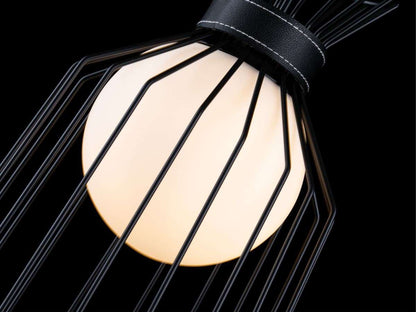 Lámpara colgante tipo jaula negro bombilla G9 BALDI LP594-1P