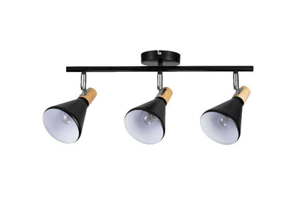 Aplique 3 focos Nordico Negro