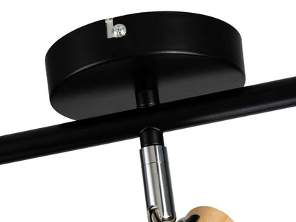 Aplique 3 focos Nordico Negro