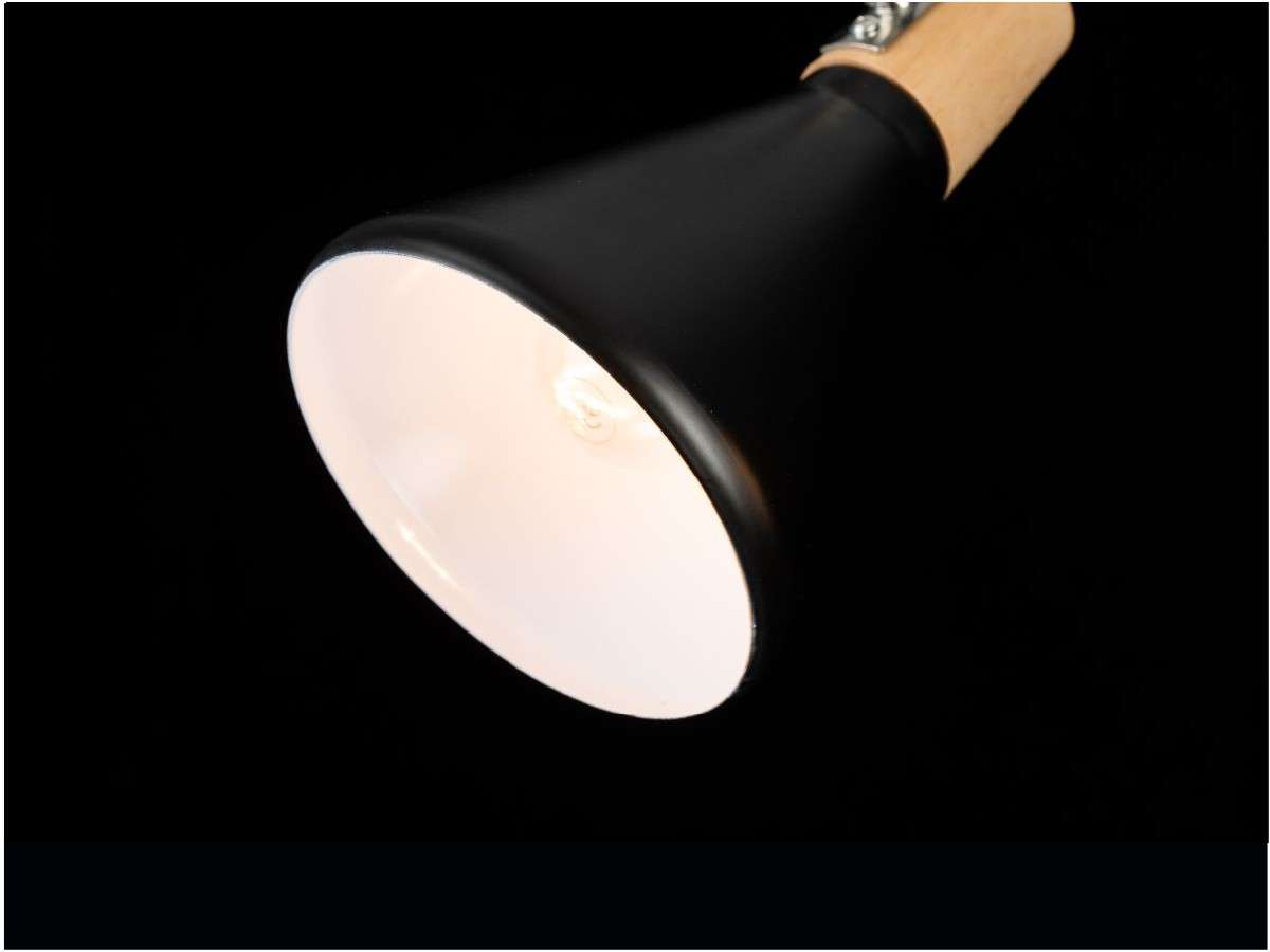 Aplique 3 focos Nordico Negro