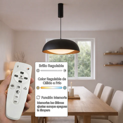 Lámpara Colgante LED Campana Comedor SEMIS | Negra CCT Atenuable