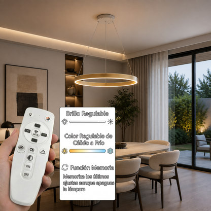 Lámpara Colgante LED Helix | Dorado CCT Atenuable - FL6034-1P