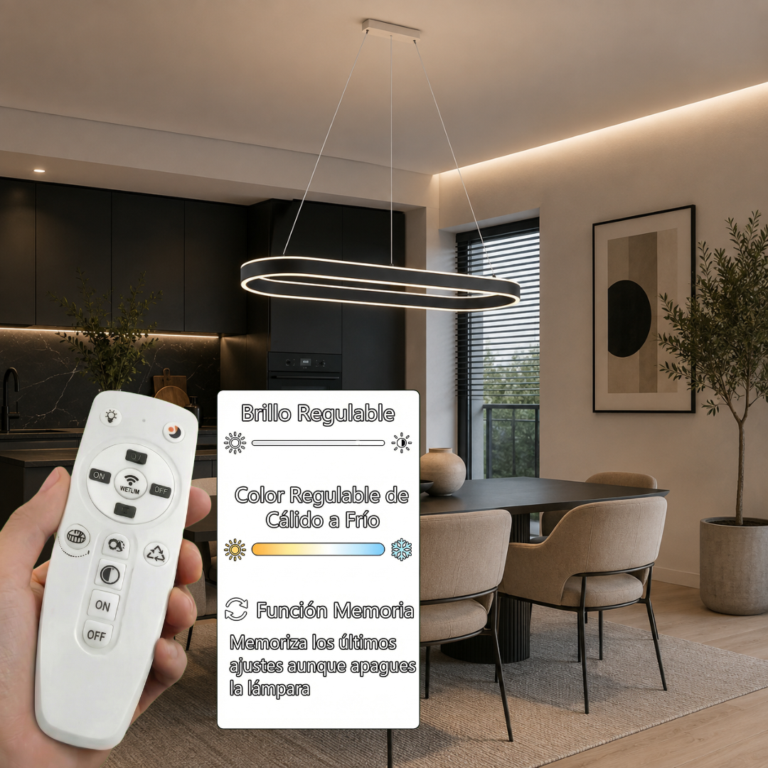 Lámpara Colgante LED Helix | Negra CCT Atenuable - FL6030-P
