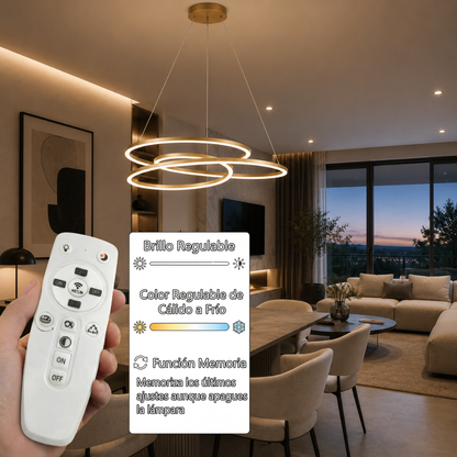 Lámpara Colgante LED Nexus | Dorada CCT Atenuable - FL6025-P