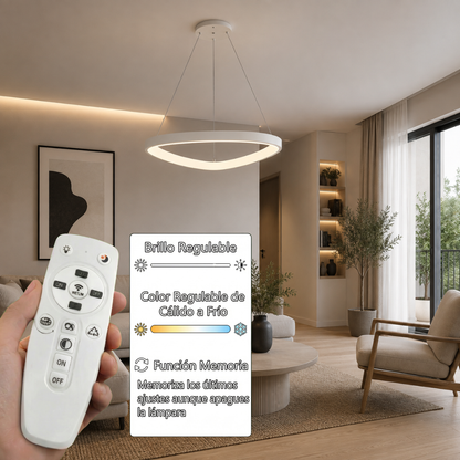 Lámpara Colgante LED Triangular | Negra/Blanca/Dorada CCT | FL6592-D51P