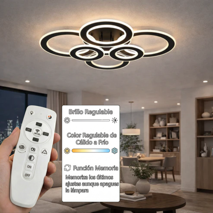 Lámpara de Techo LED Circular 6 Aros DISCO - FL642-6C