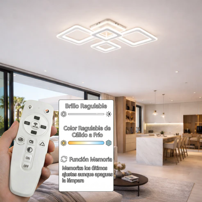 Lámpara LED Cuadrada Techo Salón ROBOX | Blanco Atenuable CCT