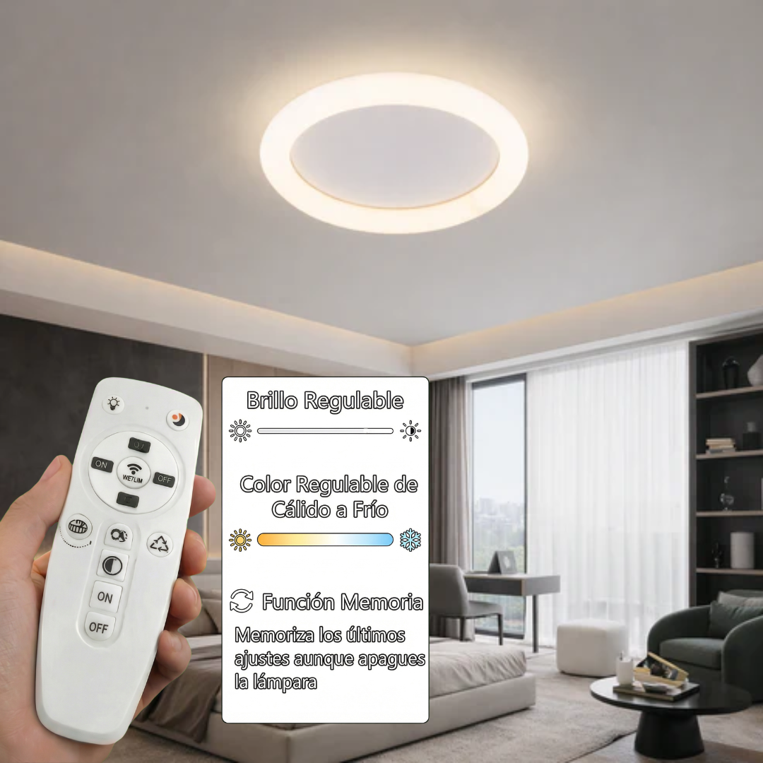 Plafón LED Circular Techo Dormitorio NUBE | Blanco Ø40 cm CCT