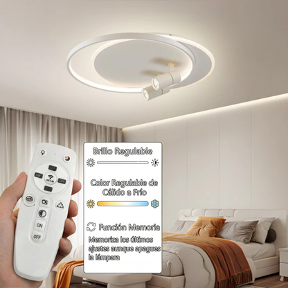 Lámpara LED Circular Techo Salón DALMO | Blanco Atenuable CCT