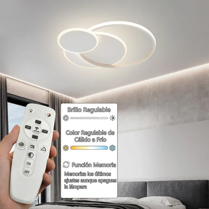 Lámpara LED Circular Techo Salón DALMO | Blanco Atenuable CCT