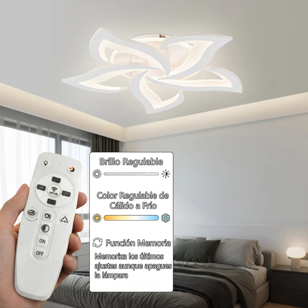 Lámpara LED Floral Techo Salón STAR | Blanco Atenuable CCT