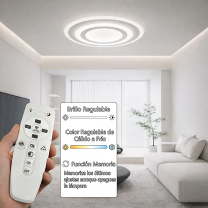 Plafón LED Circular Techo Salón SEATLE | Blanco Ø50 cm CCT