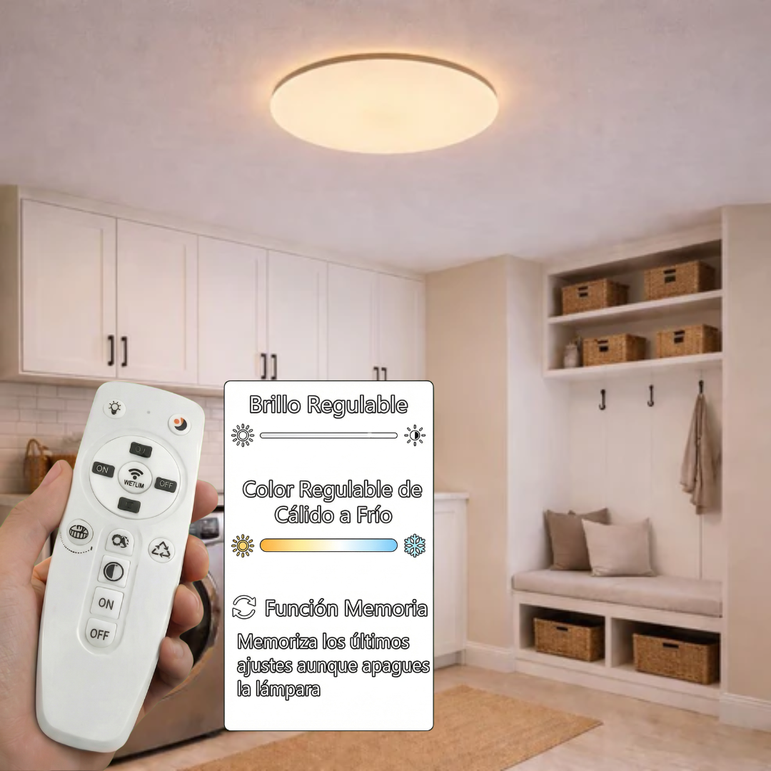 Plafón LED Circular Techo Salón NUBLE | Blanco Ø45 cm CCT