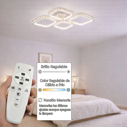 Lámpara LED Cuadrada Techo Salón DIAMANT | Blanco CCT
