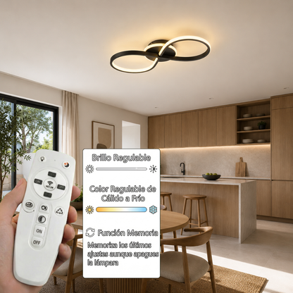 Lámpara de techo LED LOOP Negra | FL6012-C