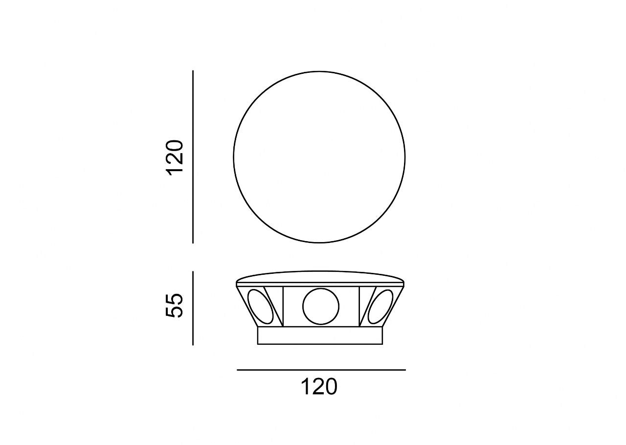 Aplique exterior led redondo