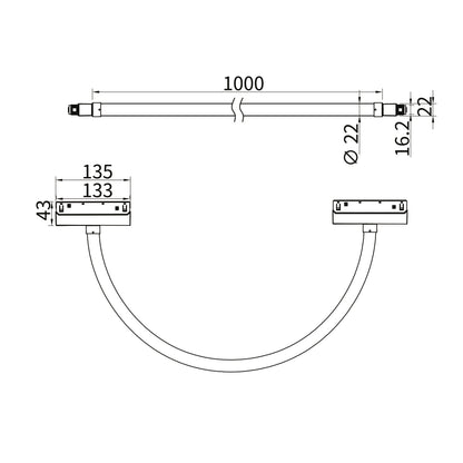 Serie M20 Luces de Tubo Carril Magnético - L100 y L200