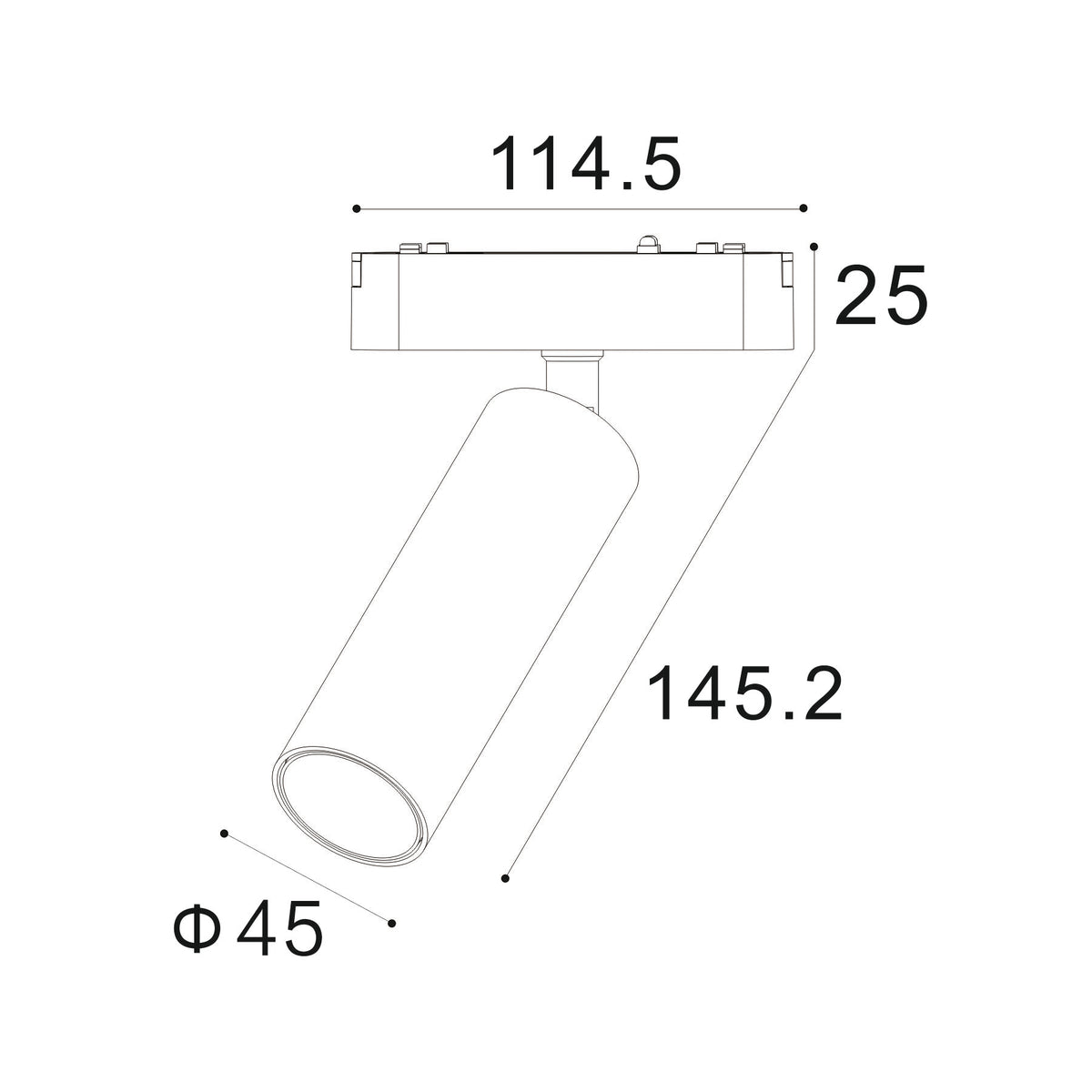 Serie SLIM Spot Foco 15W LED Para Carril Magnético - LP9094-15W-BK
