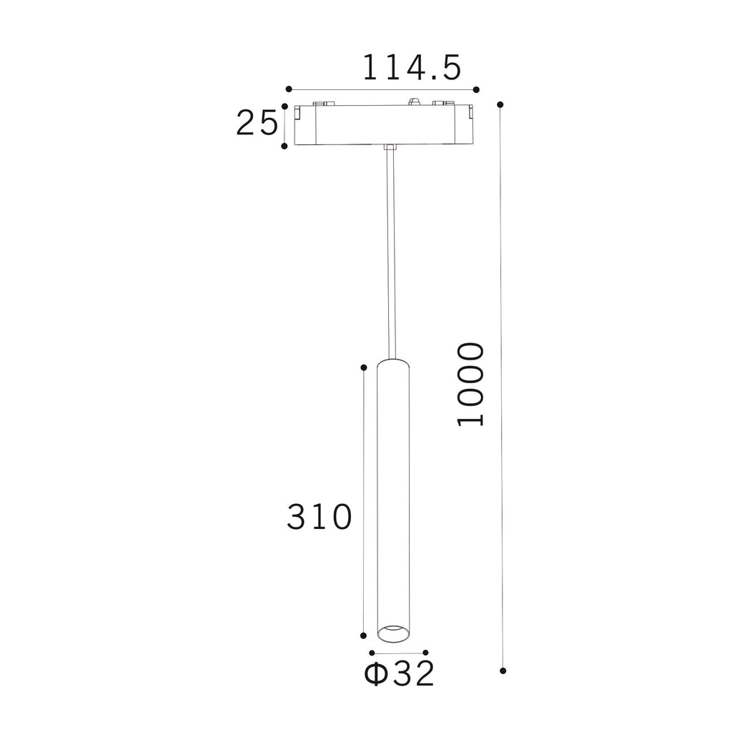 Serie SLIM Colgante LED Para Carril Magnético - LP9097-7W
