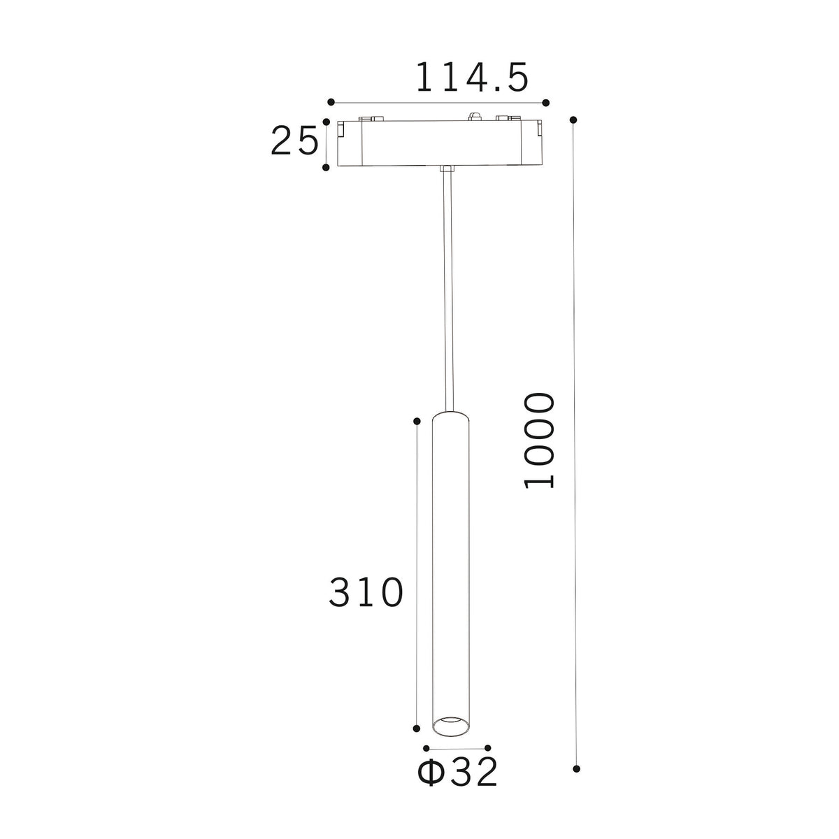 Serie SLIM Colgante LED Para Carril Magnético - LP9097-7W