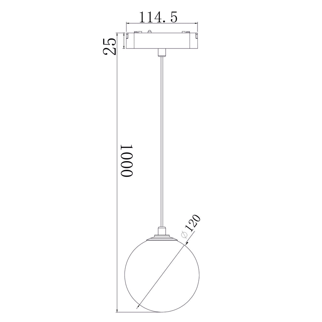 Serie SLIM Colgante LED Para Carril Magnético - LP9110-5W-BK