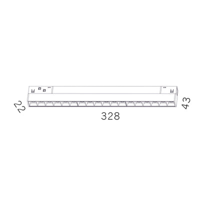 Serie M20 Reflectores para Carril Magnético - De 22cm a 44cm