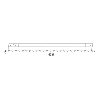 Serie M20 Reflectores para Carril Magnético - De 22cm a 44cm