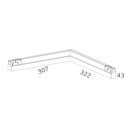 Serie M20 Difusor Esquinero Carril Magnético - LP967-DIFUSER30X30