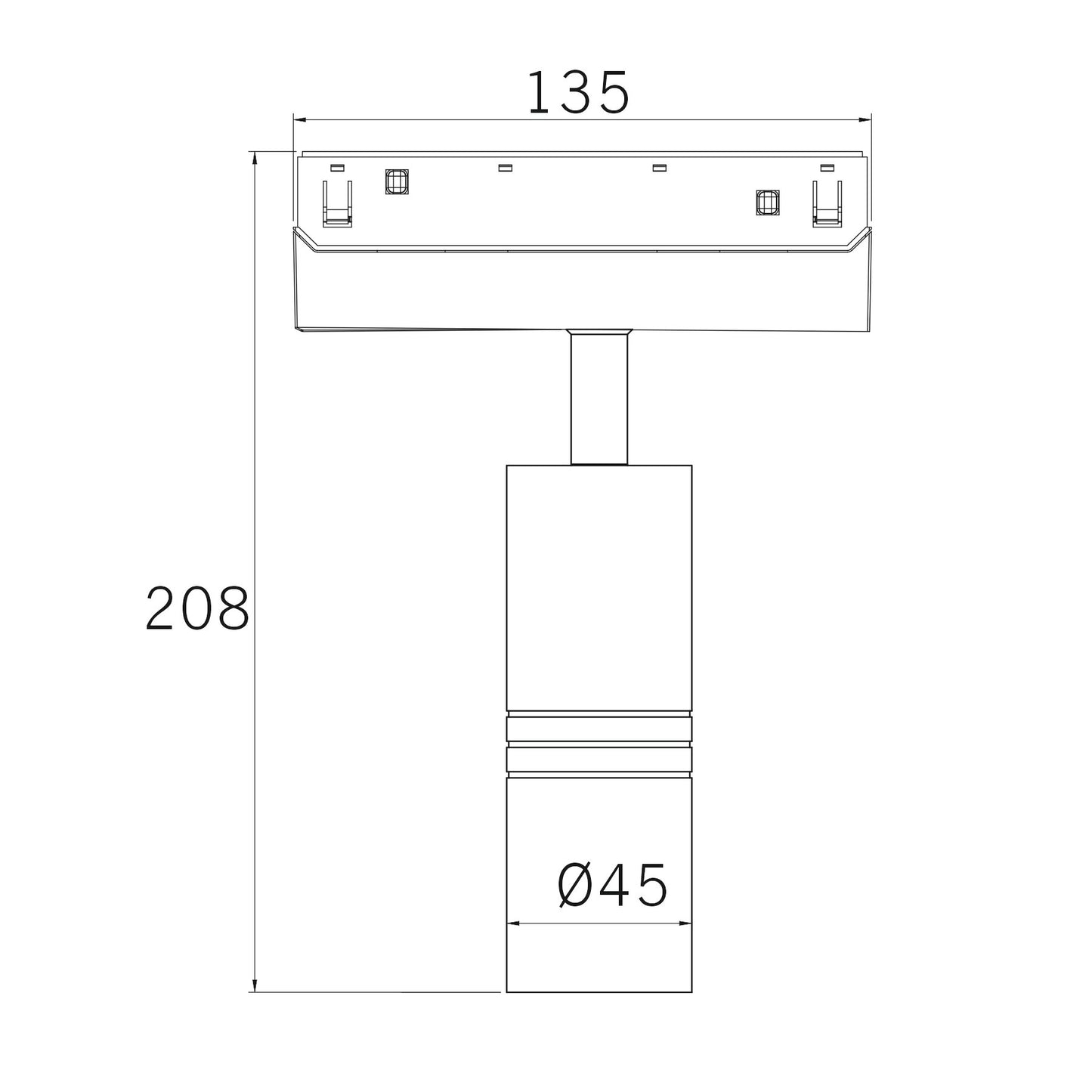 Serie M20 Focos Orientables Carril Magnético - 12w a 20w
