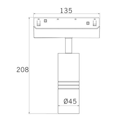 Serie M20 Focos Orientables Carril Magnético - 12w a 20w