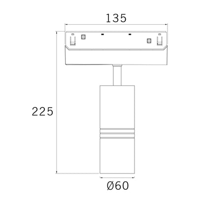 Serie M20 Focos Orientables Carril Magnético - 12w a 20w