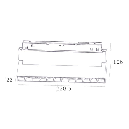 Serie M20 Reflector Orientable Carril Magnético - LP992-ReflectorL22