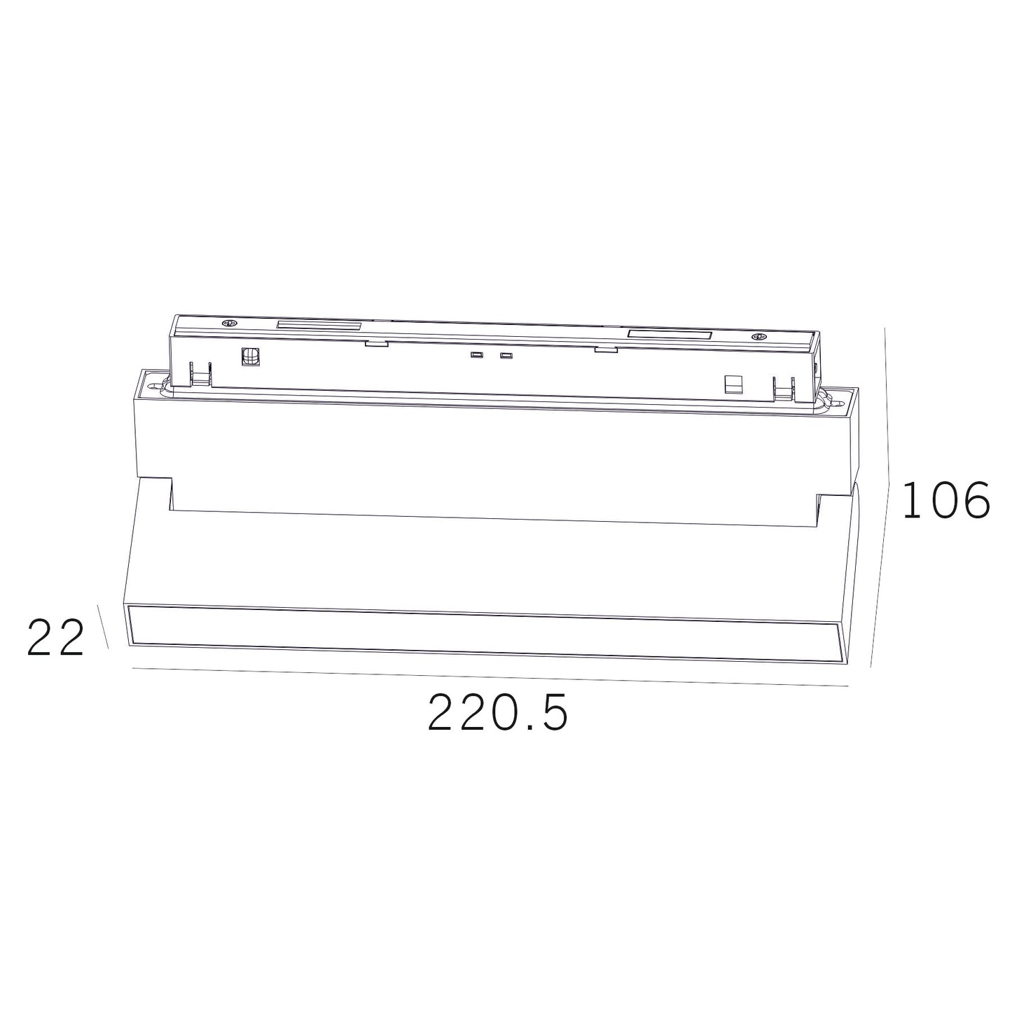 Serie M20 Difuser Orientable Carril Magnético - LP993-DIFUSERL20