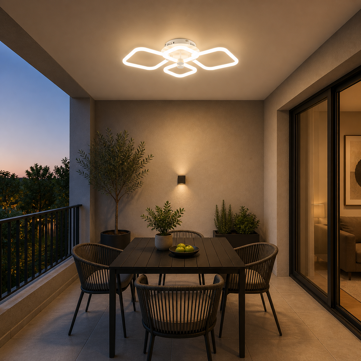 Lámpara LED Geométrica Techo Salón NEO | Blanco Atenuable