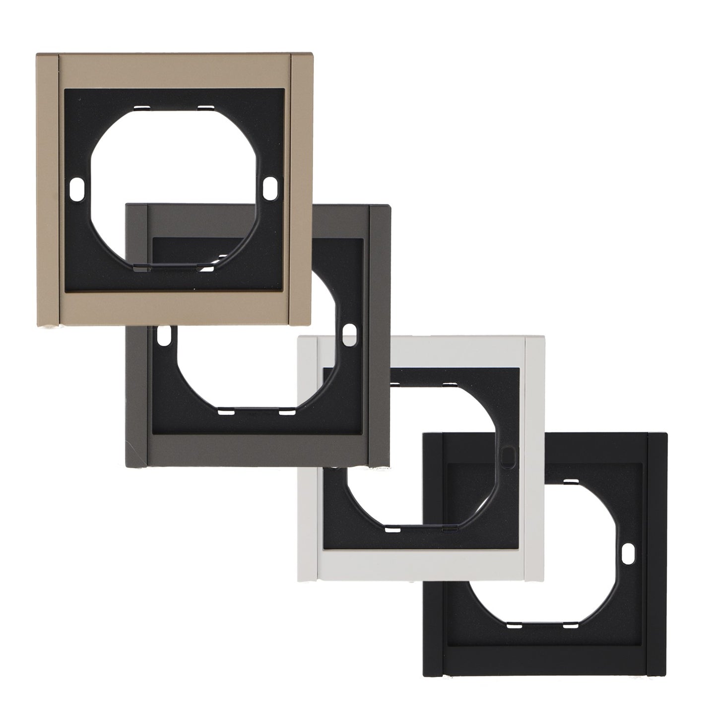 Marco Pc Para 1 Módulo Cc-Tr Diseño Minimalista | Blanco / Negro / Gris / Dorado